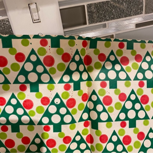 Vintage gift wrap sheets Christmas trees wrapping paper - Picture 2 of 4